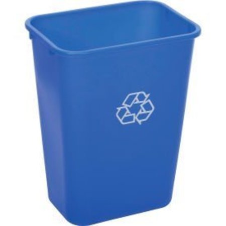 GLOBAL EQUIPMENT Global Deskside Recycling Wastebasket, 41-1/4 Quart, Blue 4114-1